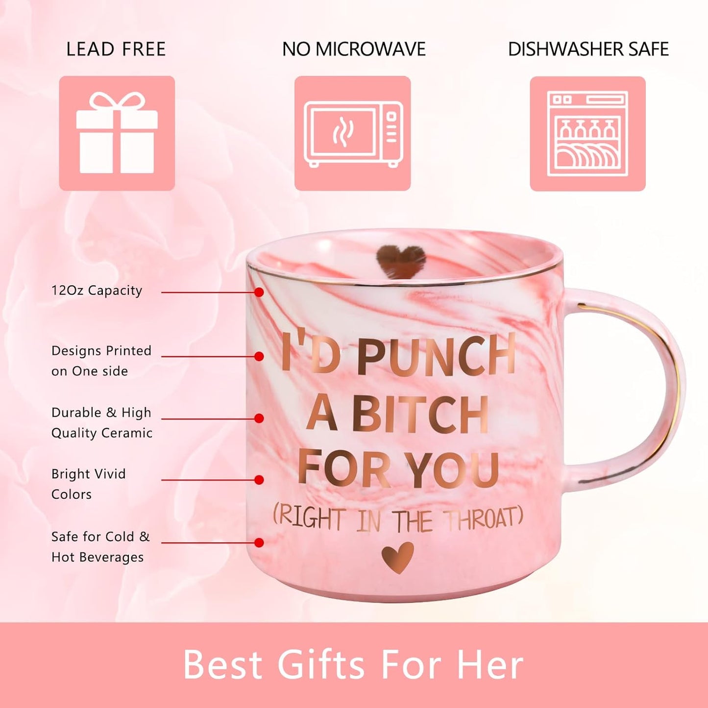 "I'd Punch A B*tch For You" Coffee Mug