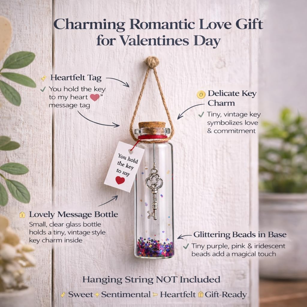 “You Hold the Key to My Heart” Key-in-a-Jar Pendant