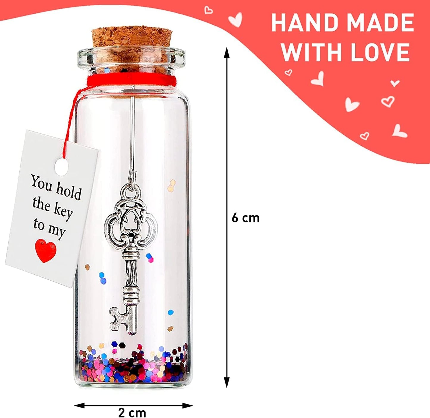 “You Hold the Key to My Heart” Key-in-a-Jar Pendant