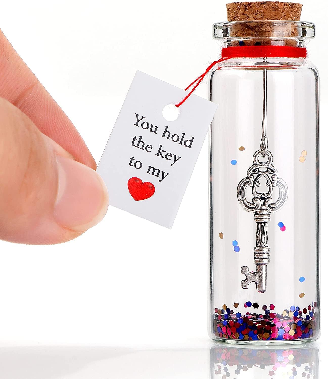 “You Hold the Key to My Heart” Key-in-a-Jar Pendant