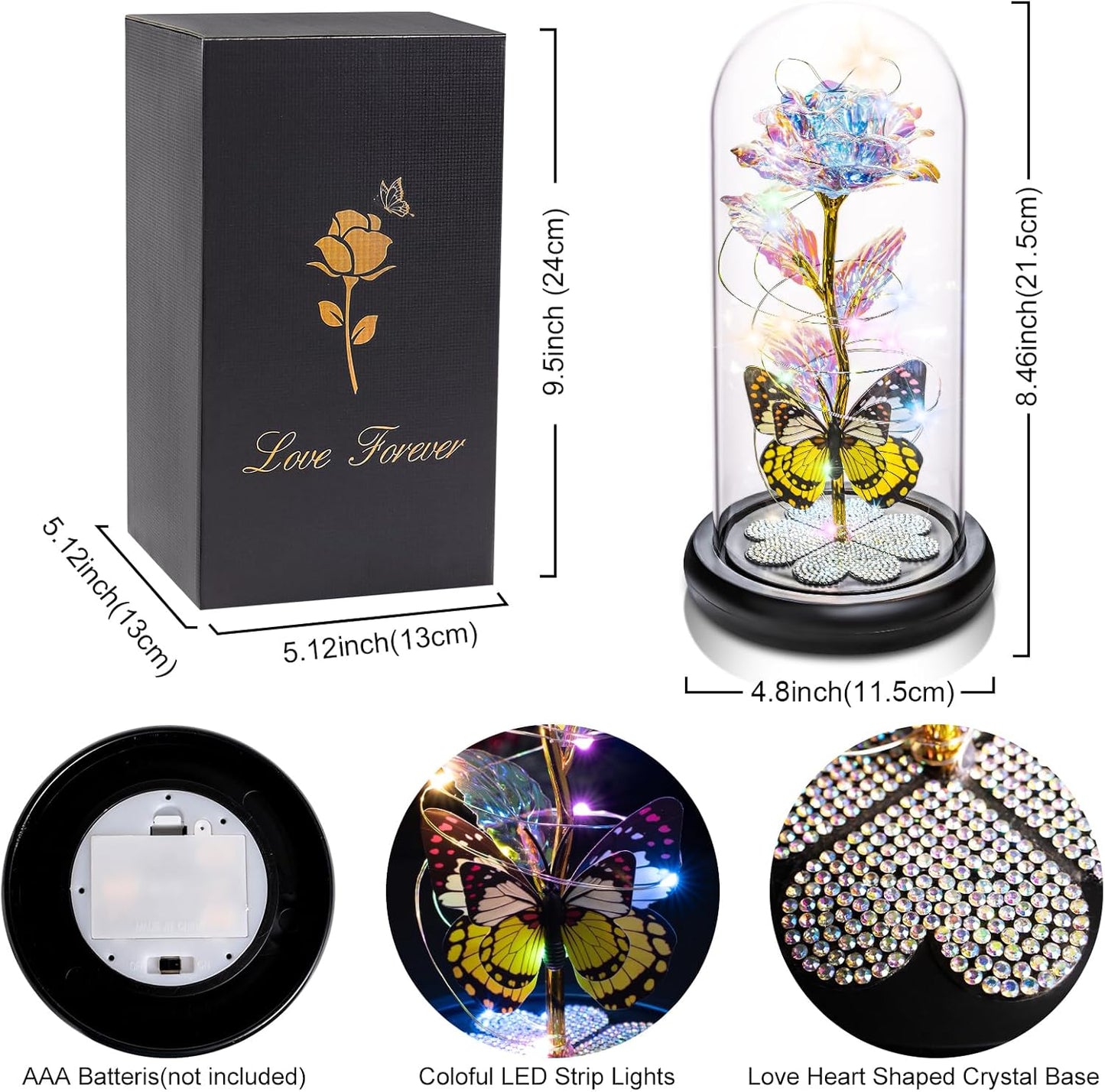 Galaxy Rose in a Glass Dome