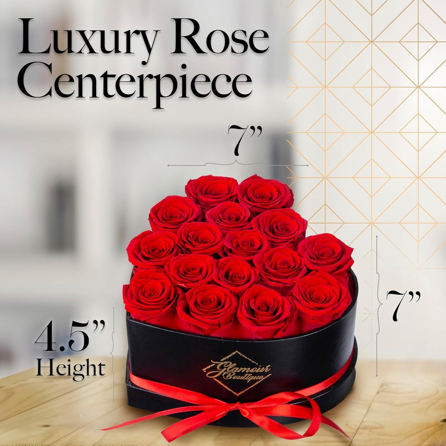 Roses in Heart Box